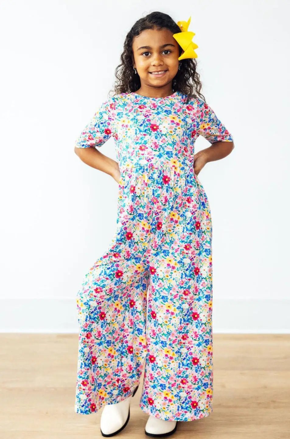 Mila & Rose ® Fluttering Flowers Wide Leg Jumpsuit - 