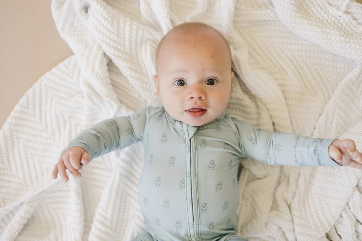 Little Joy Co. Fly Me To The Moon Bamboo Zippy Romper Soft For Babies - Everetts Place Boutique - 
