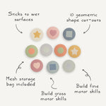 Mushie Foam Bath Puzzle Geometric Learning Toy for Kids - Everetts Place Boutique - 