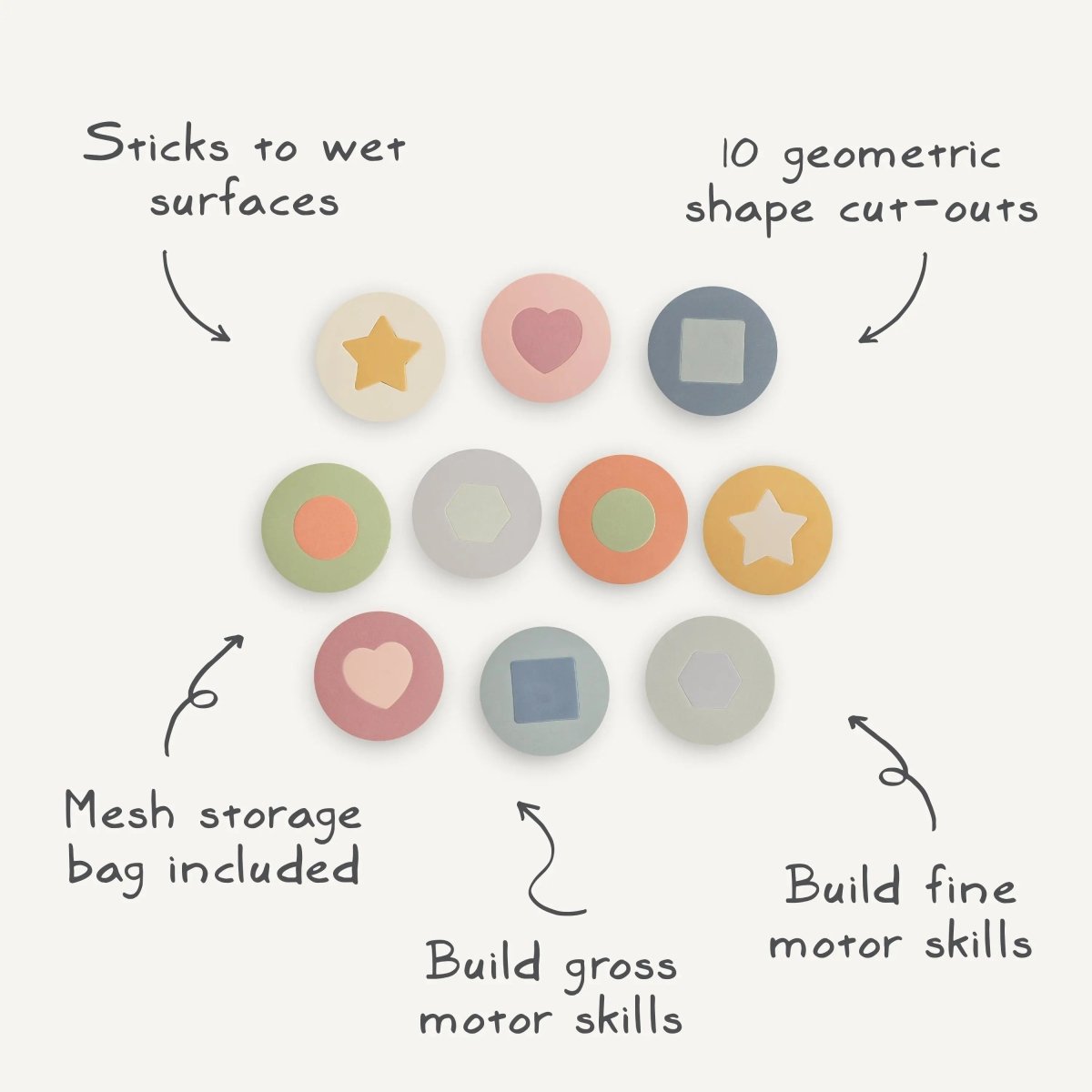 Mushie Foam Bath Puzzle Geometric Learning Toy for Kids - Everetts Place Boutique - 