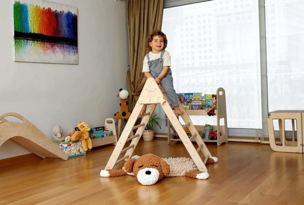 Kidodido Foldable Climbing Triangle With Tent Cover Ramp Mat Kids - Everetts Place Boutique - 