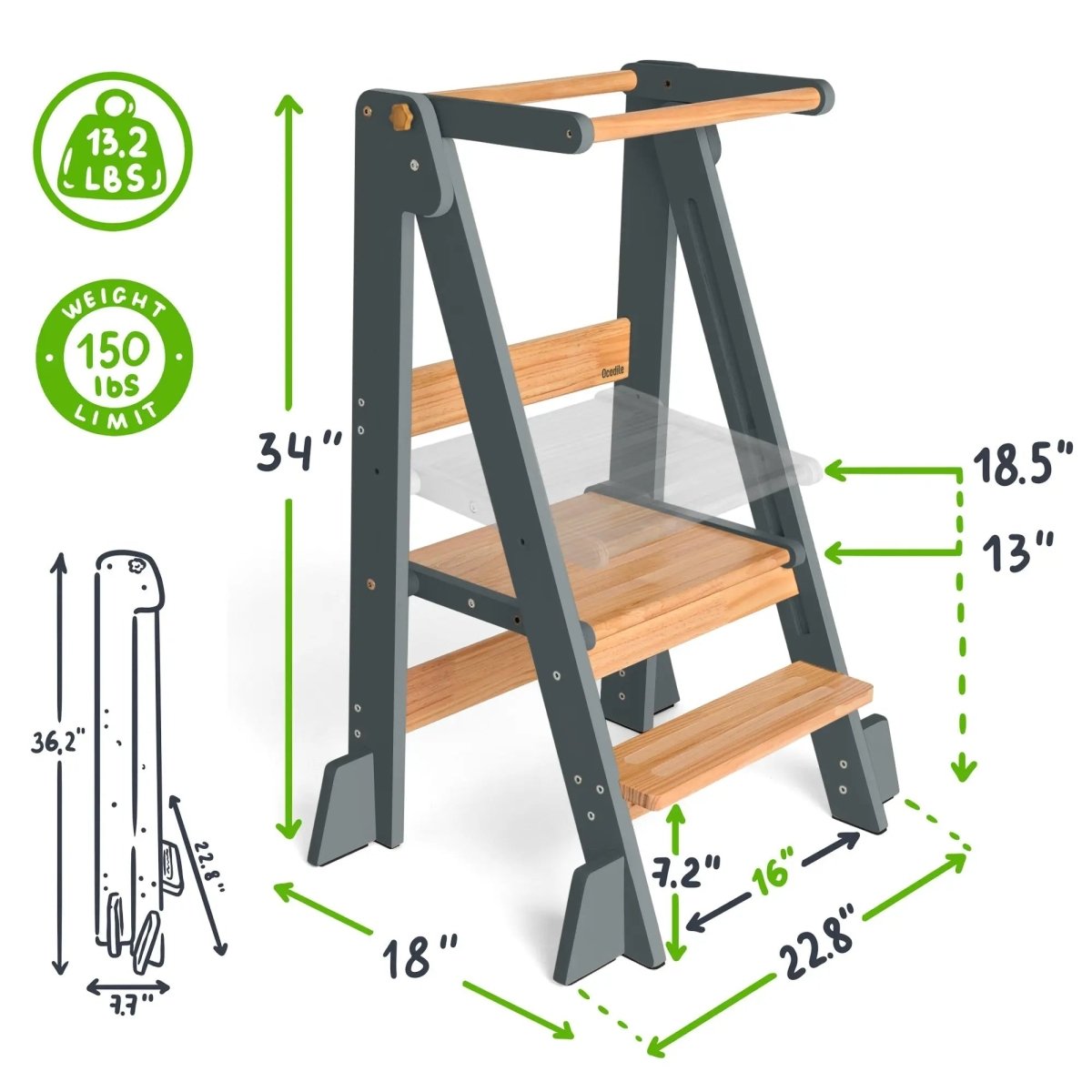 Ocodile.com Foldable Kitchen Tower - 