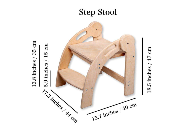 Foldable Montessori Kitchen Step Stool - Everetts Place: Online Boutique - Furniture