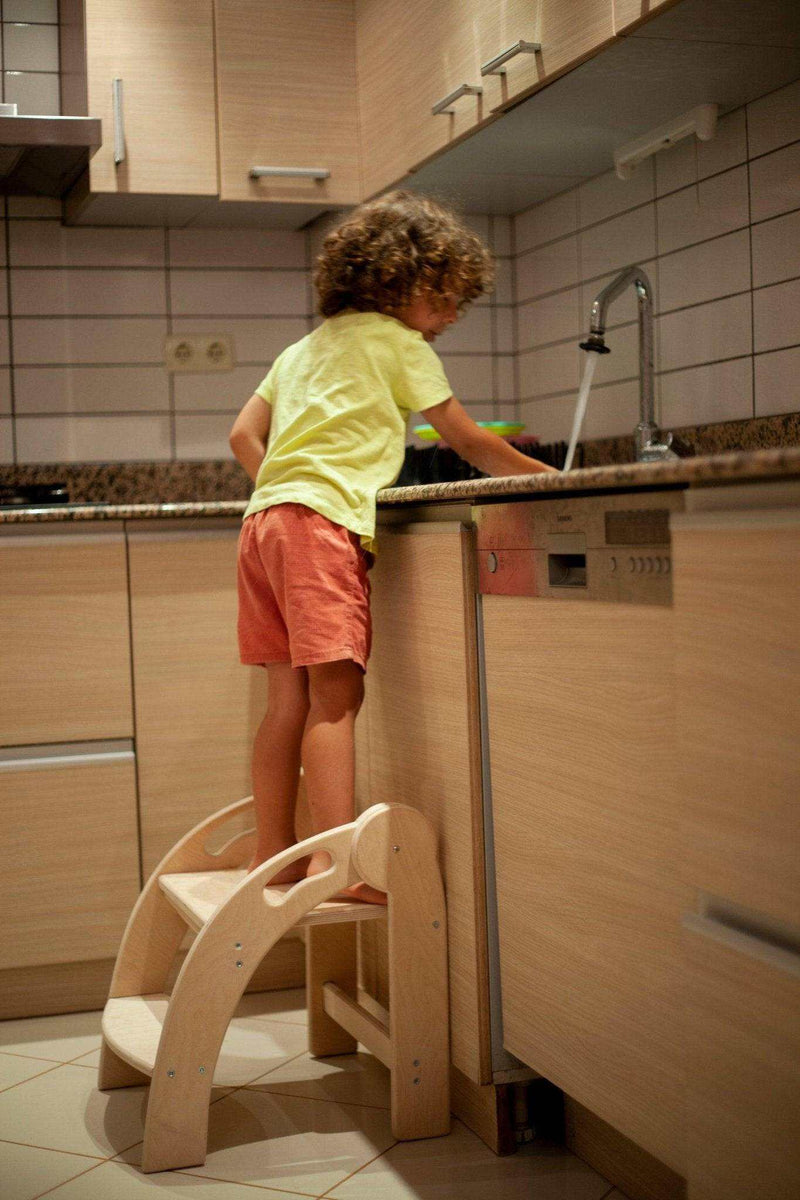 Foldable Montessori Kitchen Step Stool - Everetts Place: Online Boutique - Furniture