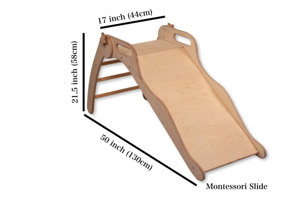 Kidodido Foldable Wooden Montessori Slide for Toddlers Birch Ply - Everetts Place Boutique - 