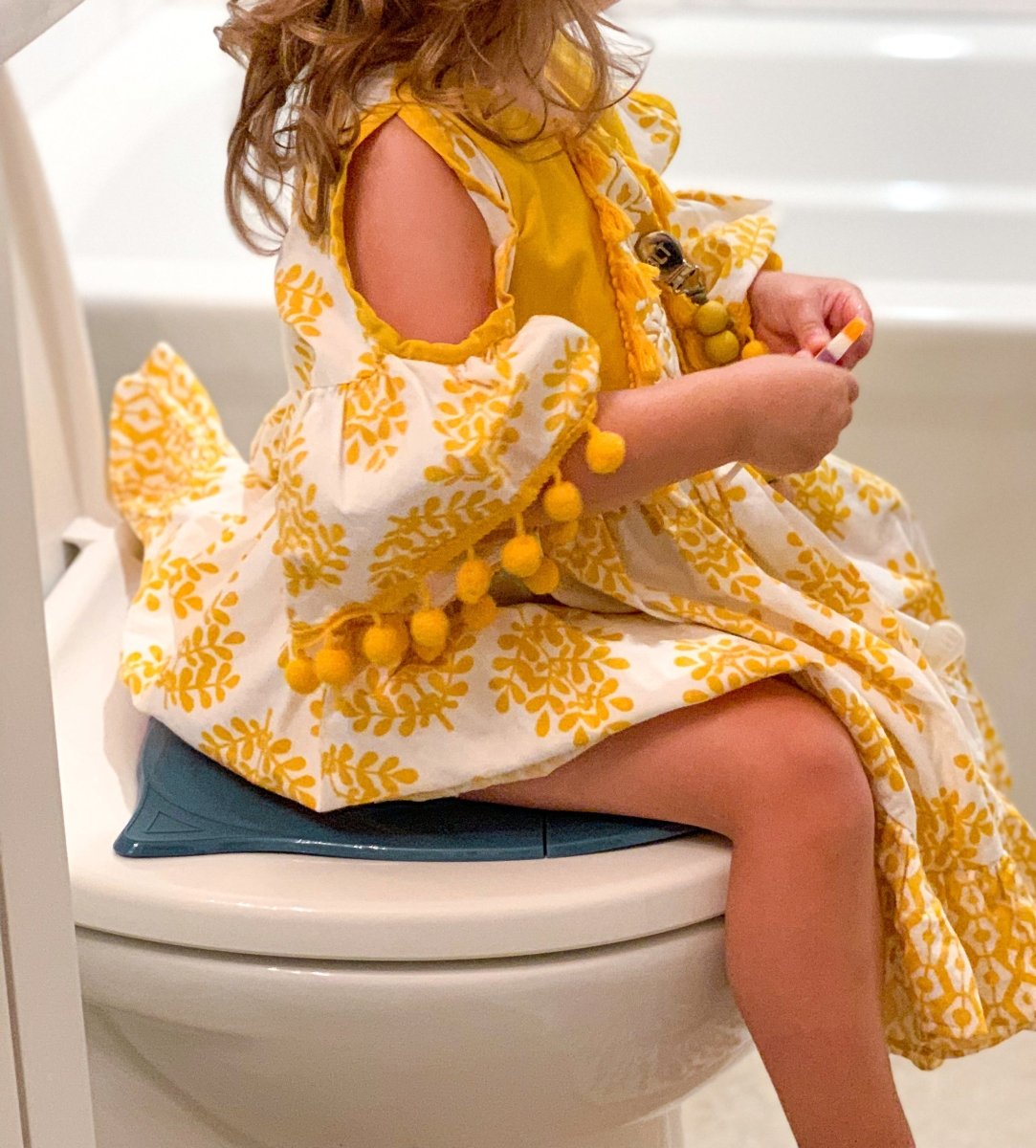 Three Little Tots Folding Kids Toddler Travel Potty Seat - Dark Teal - 