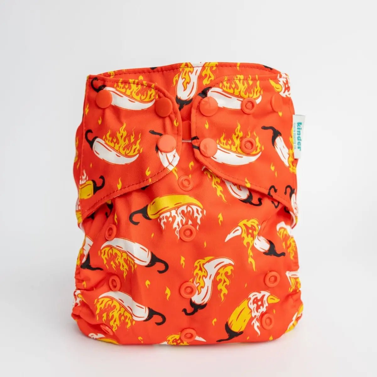 Kinder Cloth Diaper Co. Food: Essentials Pocket Cloth Diaper with Athletic Wicking Jersey, Grows with your Baby -