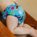 Kinder Cloth Diaper Co. Food: Essentials Pocket Cloth Diaper with Athletic Wicking Jersey, Grows with your Baby -