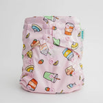 Kinder Cloth Diaper Co. Food: Essentials Pocket Cloth Diaper with Athletic Wicking Jersey, Grows with your Baby -