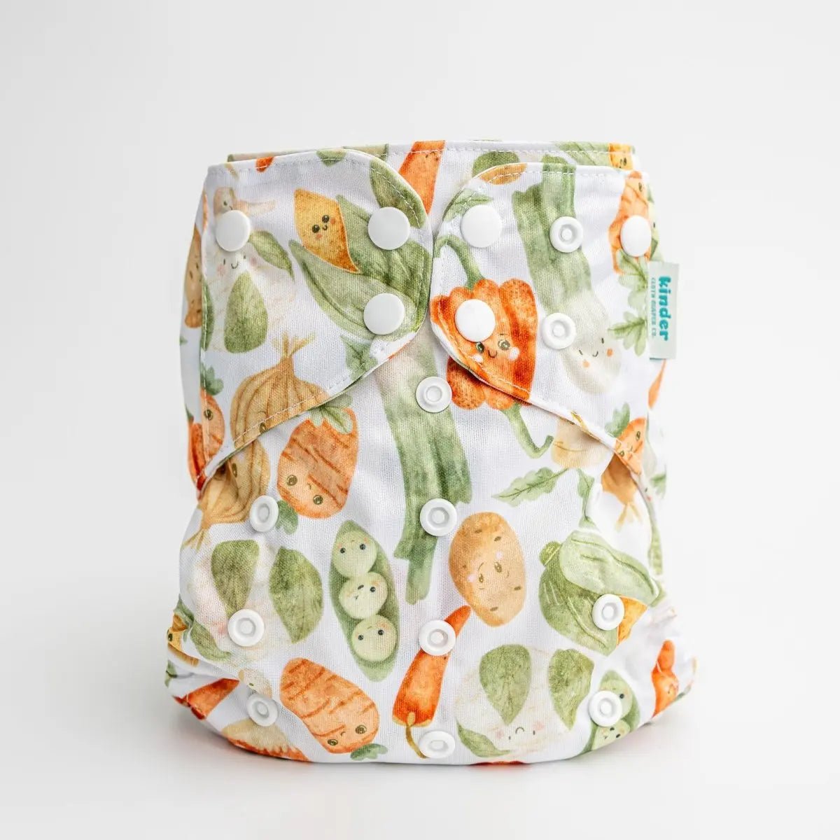 Kinder Cloth Diaper Co. Food: Essentials Pocket Cloth Diaper with Athletic Wicking Jersey, Grows with your Baby -