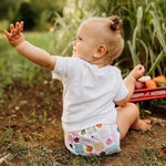 Kinder Cloth Diaper Co. Food: Essentials Pocket Cloth Diaper with Athletic Wicking Jersey, Grows with your Baby -