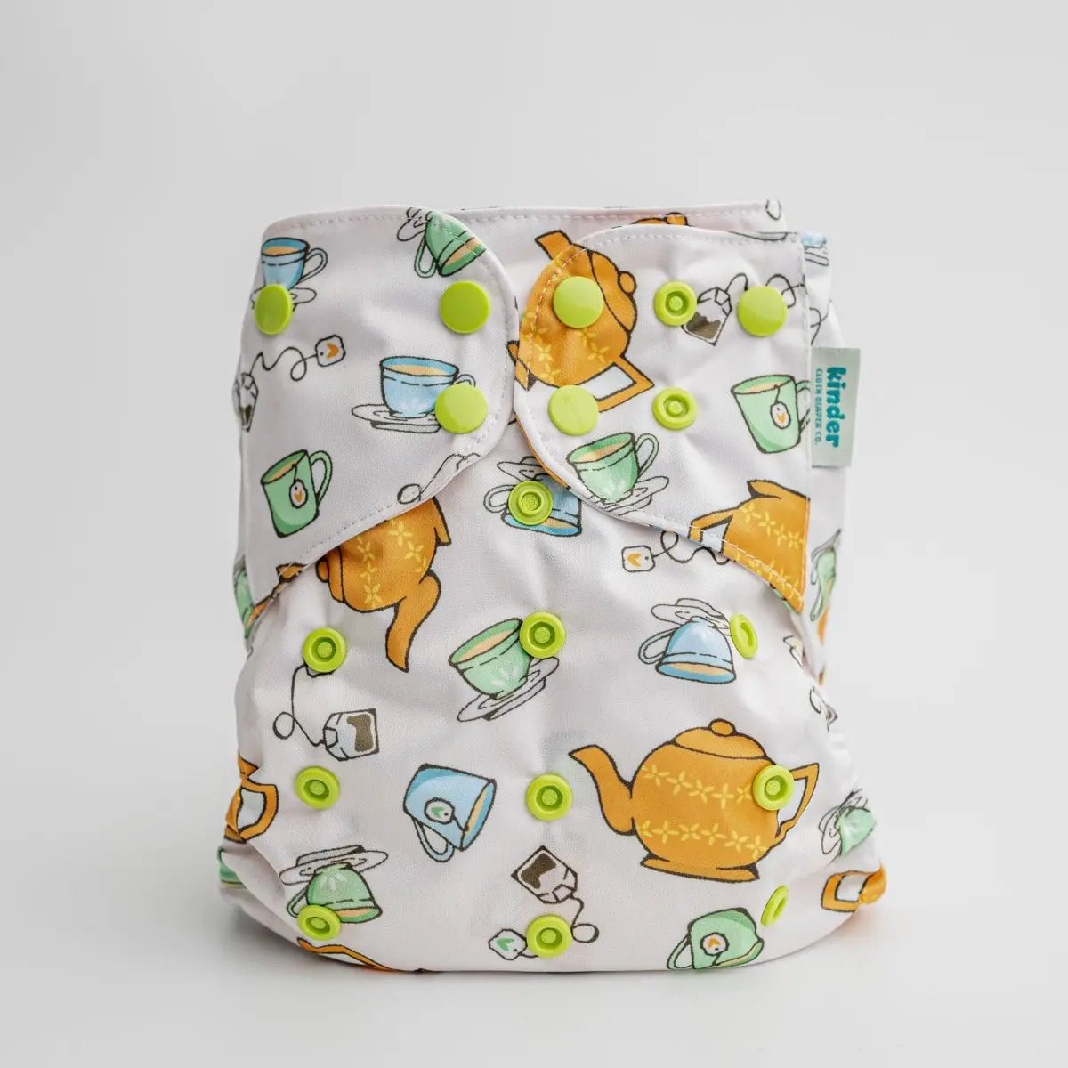 Kinder Cloth Diaper Co. Food: Essentials Pocket Cloth Diaper with Athletic Wicking Jersey, Grows with your Baby -
