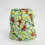 Kinder Cloth Diaper Co. Food: Essentials Pocket Cloth Diaper with Athletic Wicking Jersey, Grows with your Baby