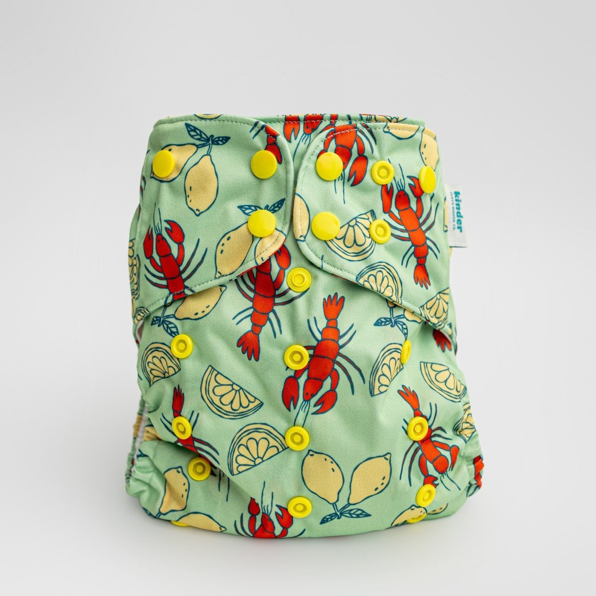 Kinder Cloth Diaper Co. Food: Essentials Pocket Cloth Diaper with Athletic Wicking Jersey, Grows with your Baby