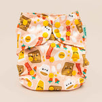 Kinder Cloth Diaper Co. Food: Essentials Pocket Cloth Diaper with Athletic Wicking Jersey, Grows with your Baby -