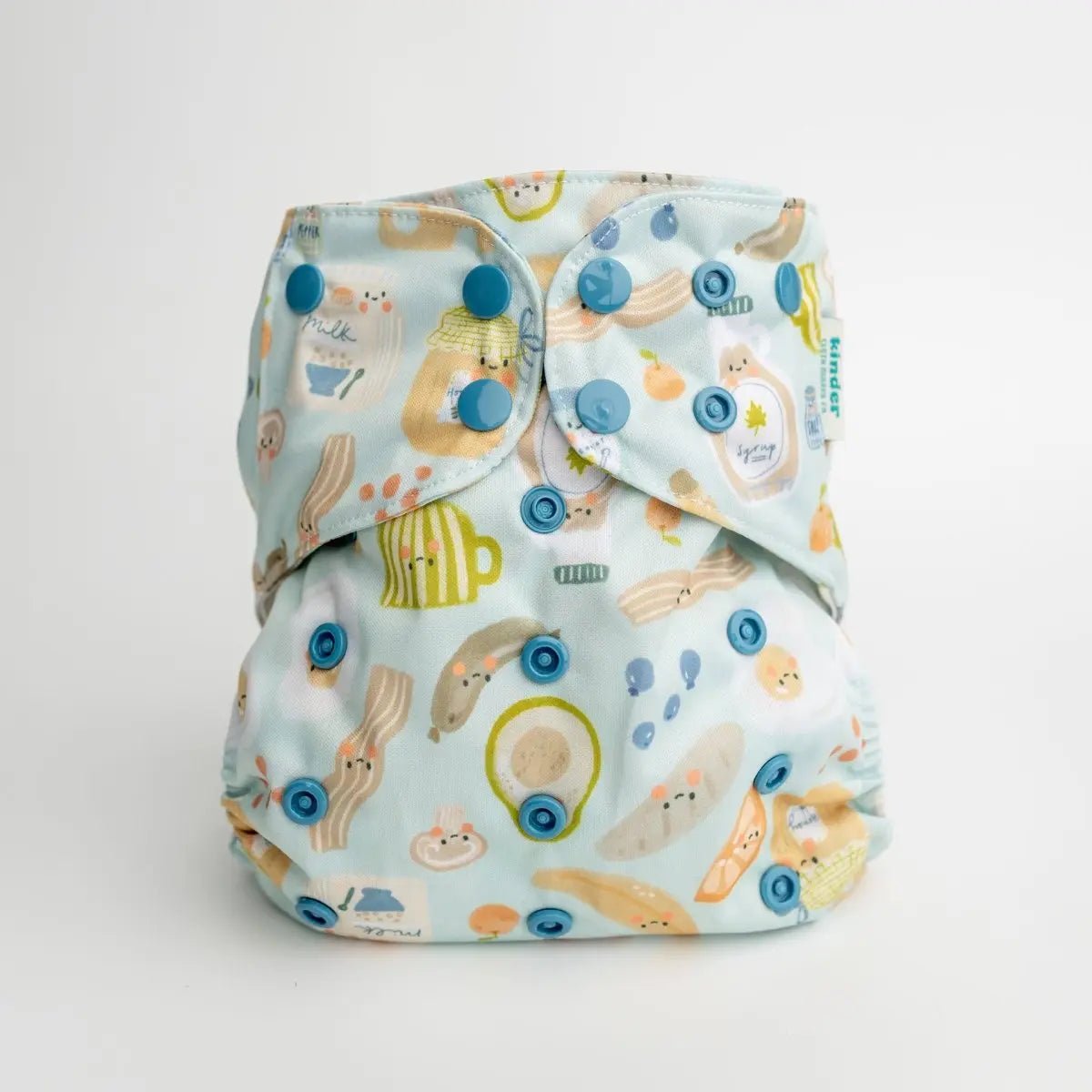 Kinder Cloth Diaper Co. Food: Essentials Pocket Cloth Diaper with Athletic Wicking Jersey, Grows with your Baby -