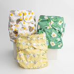 Kinder Cloth Diaper Co. Food: Essentials Pocket Cloth Diaper with Athletic Wicking Jersey, Grows with your Baby -