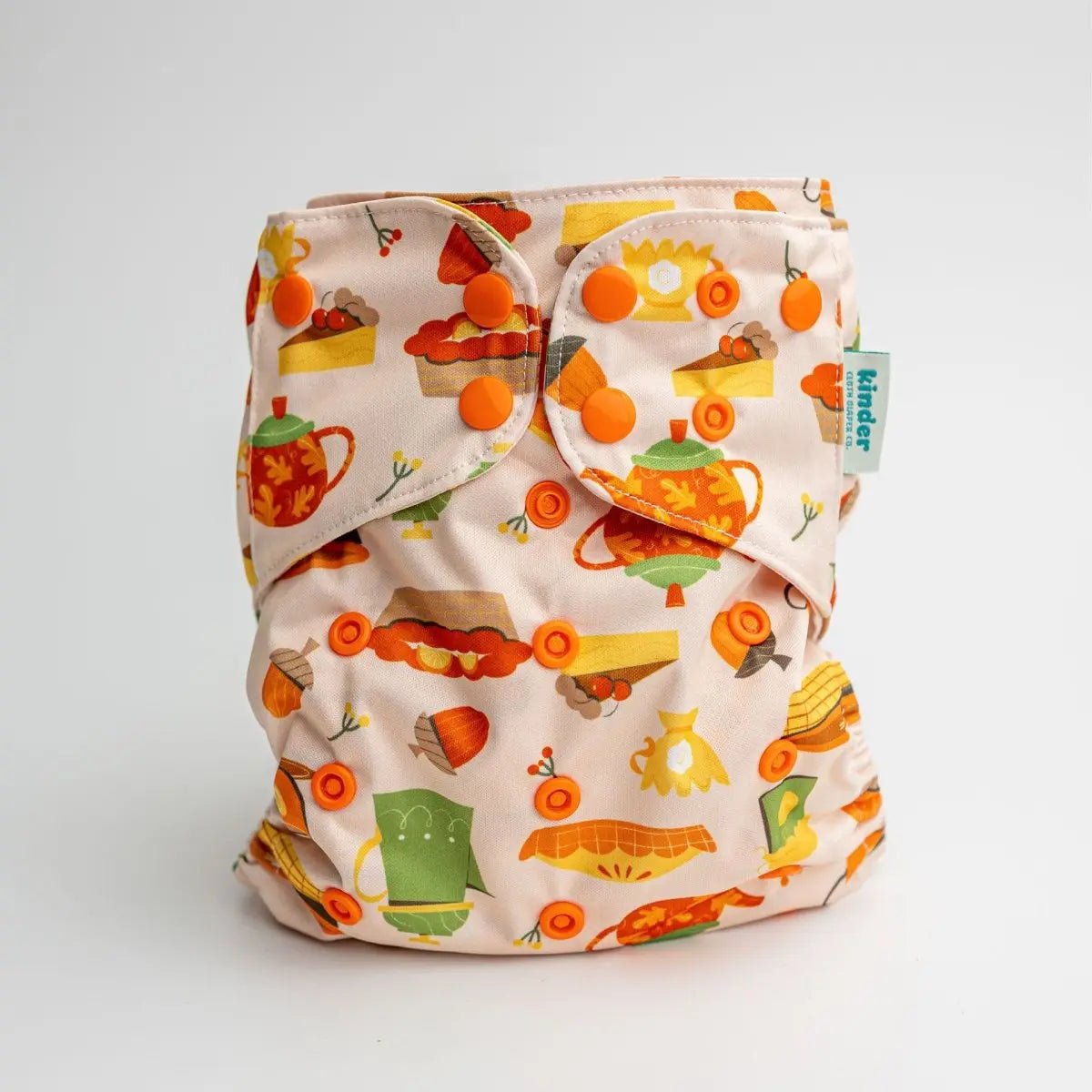 Kinder Cloth Diaper Co. Food: Essentials Pocket Cloth Diaper with Athletic Wicking Jersey, Grows with your Baby -