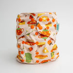Kinder Cloth Diaper Co. Food: Essentials Pocket Cloth Diaper with Athletic Wicking Jersey, Grows with your Baby -