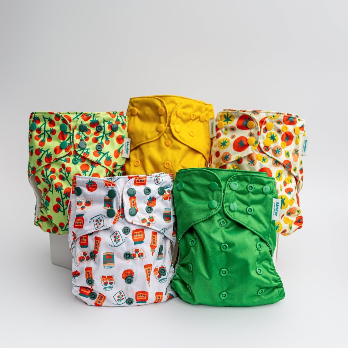 Kinder Cloth Diaper Co. Food: Essentials Pocket Cloth Diaper with Athletic Wicking Jersey, Grows with your Baby
