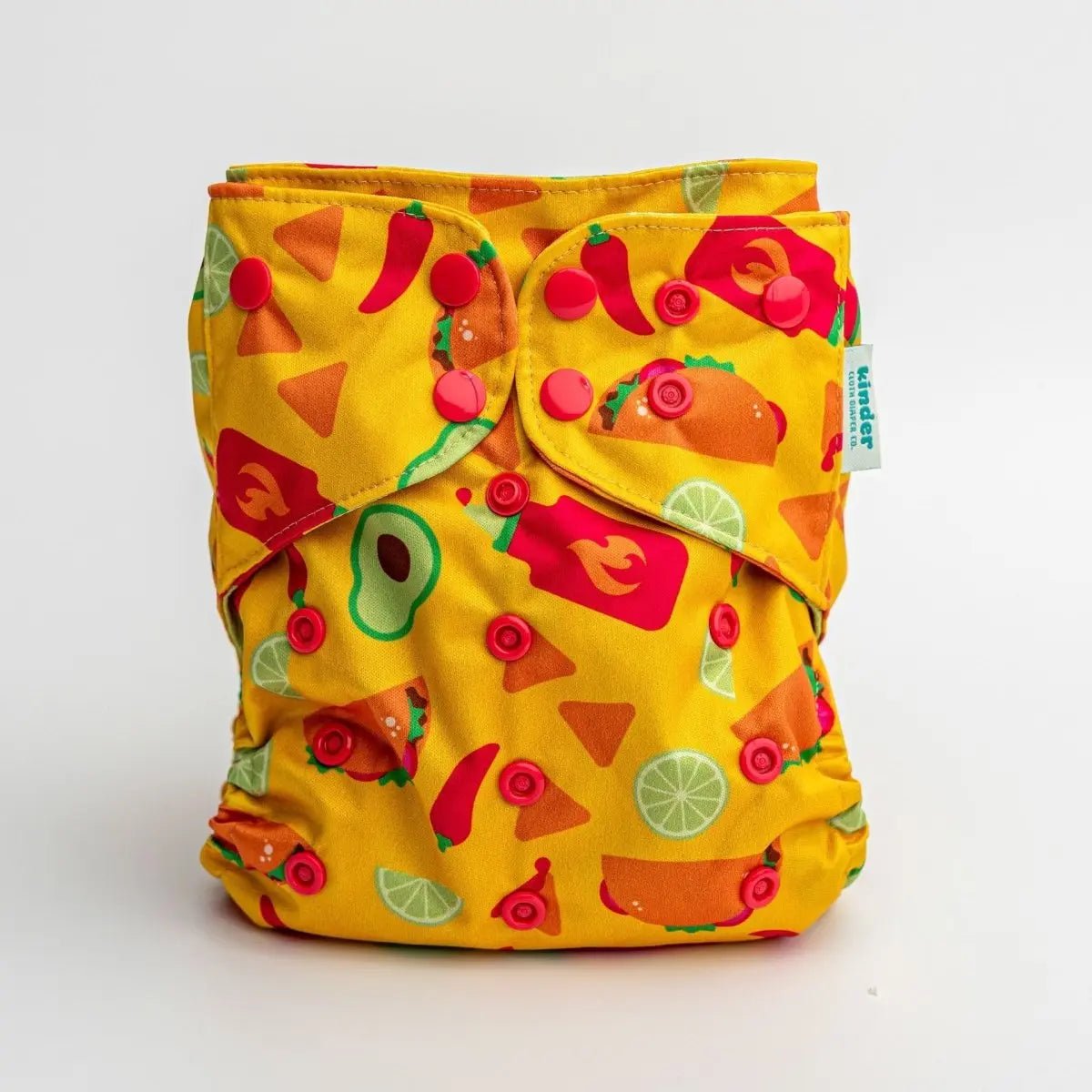 Kinder Cloth Diaper Co. Food: Essentials Pocket Cloth Diaper with Athletic Wicking Jersey, Grows with your Baby -