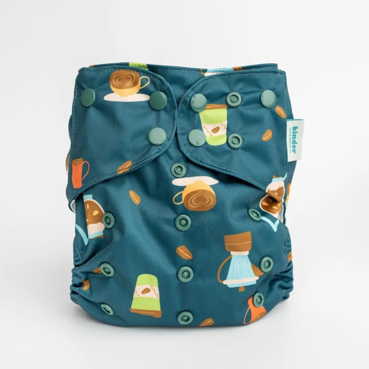 Kinder Cloth Diaper Co. Food: Essentials Pocket Cloth Diaper with Athletic Wicking Jersey, Grows with your Baby -