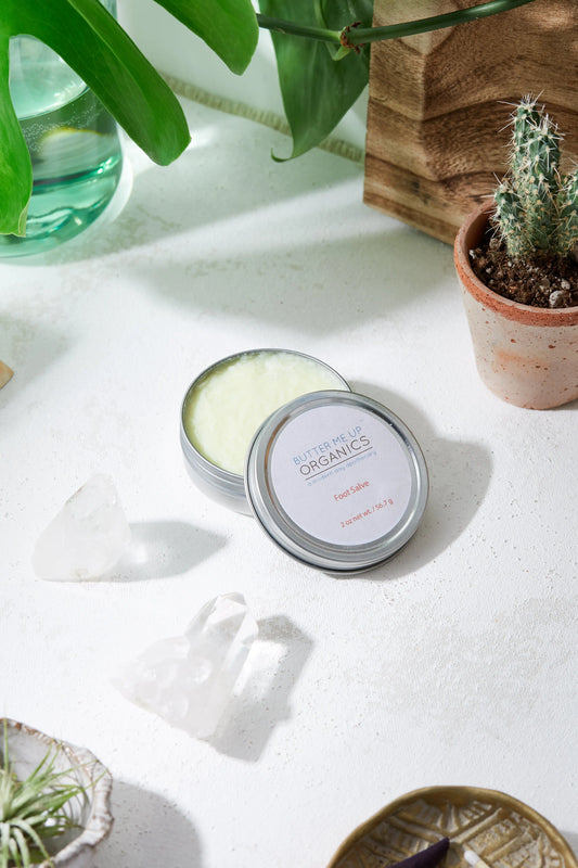 Foot Salve For Dry Cracked Feet And Heels Nourishing Foot Butter With Shea Butter And Coconut Oil Butter Me Up Organics