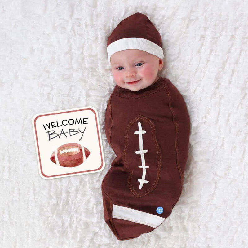 Football Baby swaddle - Everetts Place: Online Boutique - Kids & Babies