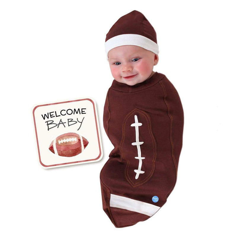 Football Baby swaddle - Everetts Place: Online Boutique - Kids & Babies