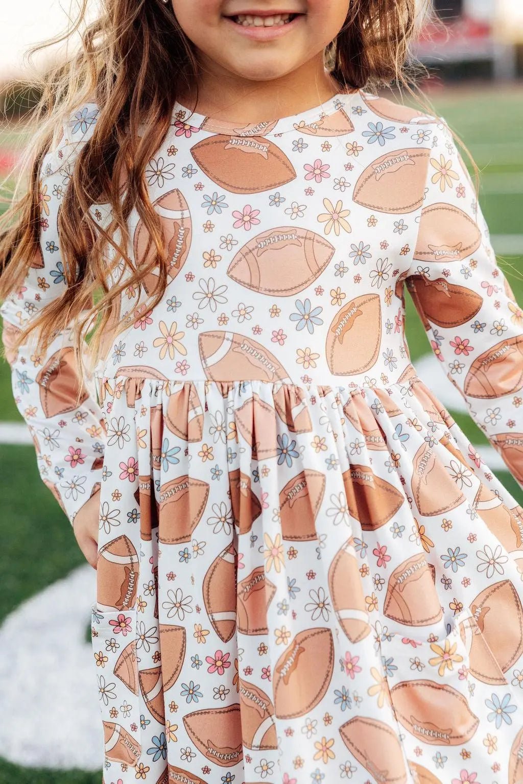 Mila & Rose ® Football Friday L/S Pocket Twirl Dress - 
