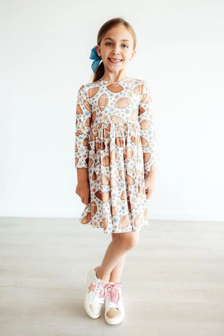 Mila & Rose ® Football Friday L/S Pocket Twirl Dress - 