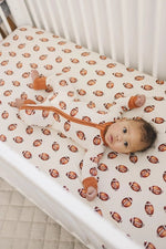Little Joy Co. Football Print Bamboo Crib Sheet For Baby Nursery Decor Cozy - Everetts Place Boutique - 