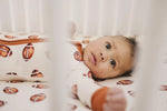 Little Joy Co. Football Print Bamboo Crib Sheet For Baby Nursery Decor Cozy - Everetts Place Boutique - 