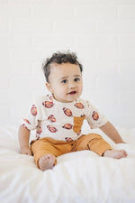 Little Joy Co. Football Print Bamboo Jogger Set For Kids Comfort Wear - Everetts Place Boutique - 