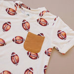 Little Joy Co. Football Print Bamboo Jogger Set For Kids Comfort Wear - Everetts Place Boutique - 