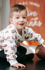 Little Joy Co. Football Print Cotton Crewneck Sweatshirt Unisex Classic - Everetts Place Boutique - 