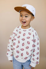 Little Joy Co. Football Print Cotton Crewneck Sweatshirt Unisex Classic - Everetts Place Boutique - 