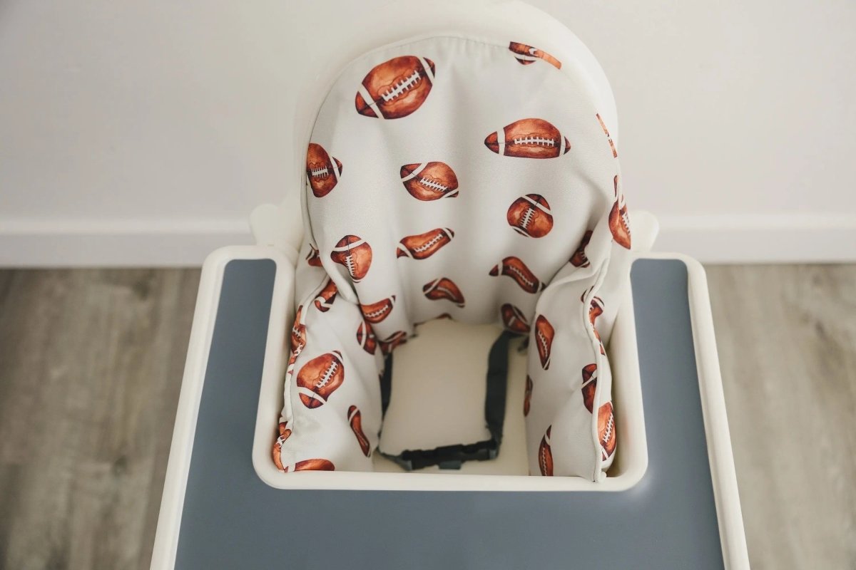 Little Joy Co. Football Print Cushion Cover For IKEA Antilop Highchair - Everetts Place Boutique - 