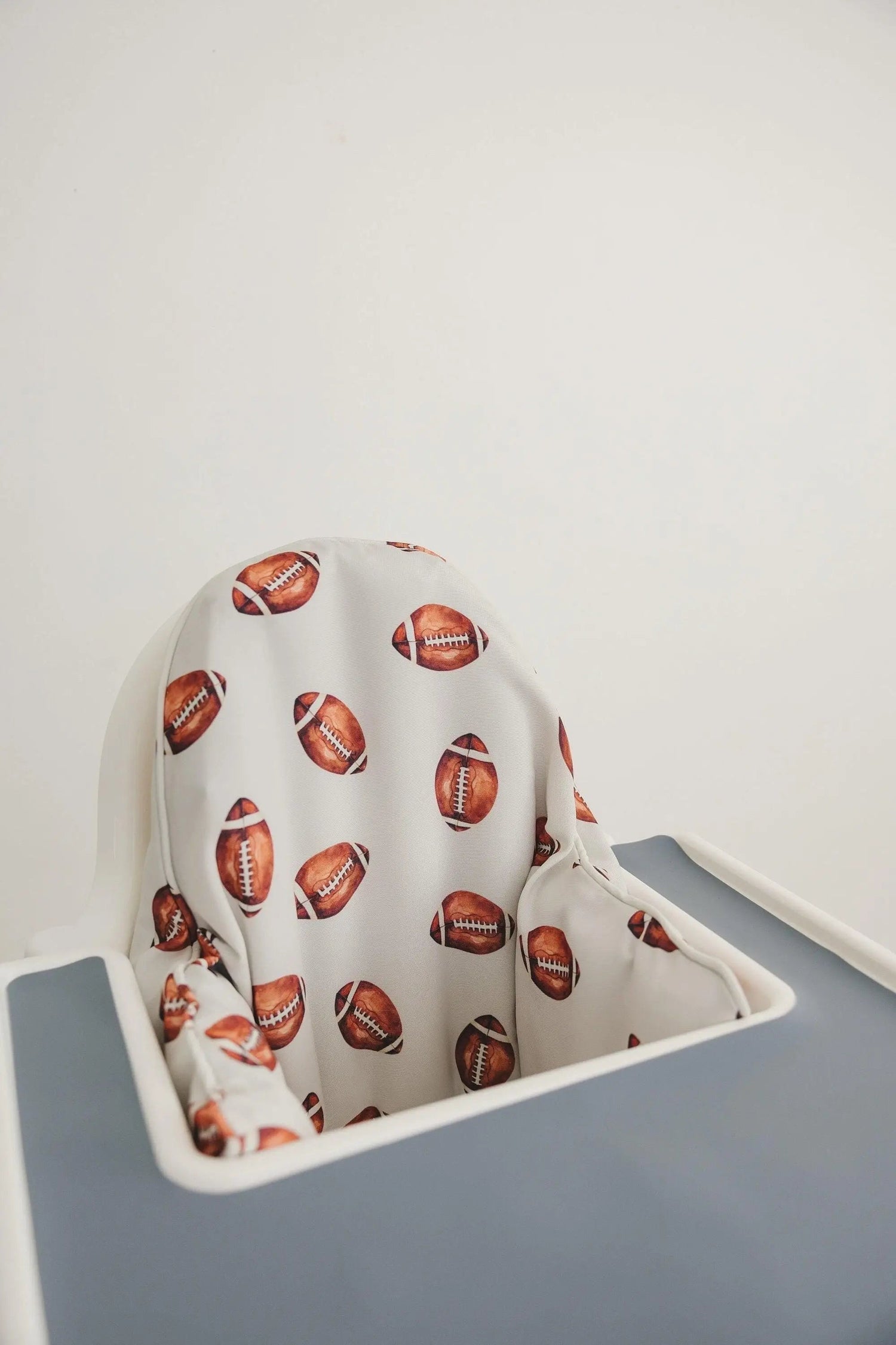 Little Joy Co. Football Print Highchair Cushion Cover for IKEA Antilop - Wipeable - 