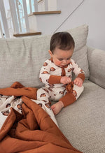 Little Joy Co. Football Print Quilted Bamboo Blanket 1 Tog Toddler - Everetts Place Boutique - 