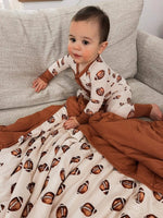 Little Joy Co. Football Print Quilted Bamboo Blanket 1 Tog Toddler - Everetts Place Boutique - 