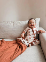 Little Joy Co. Football Print Quilted Bamboo Blanket 1 Tog Toddler - Everetts Place Boutique - 