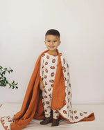 Little Joy Co. Football Print Quilted Bamboo Blanket 1 Tog Toddler - Everetts Place Boutique - 