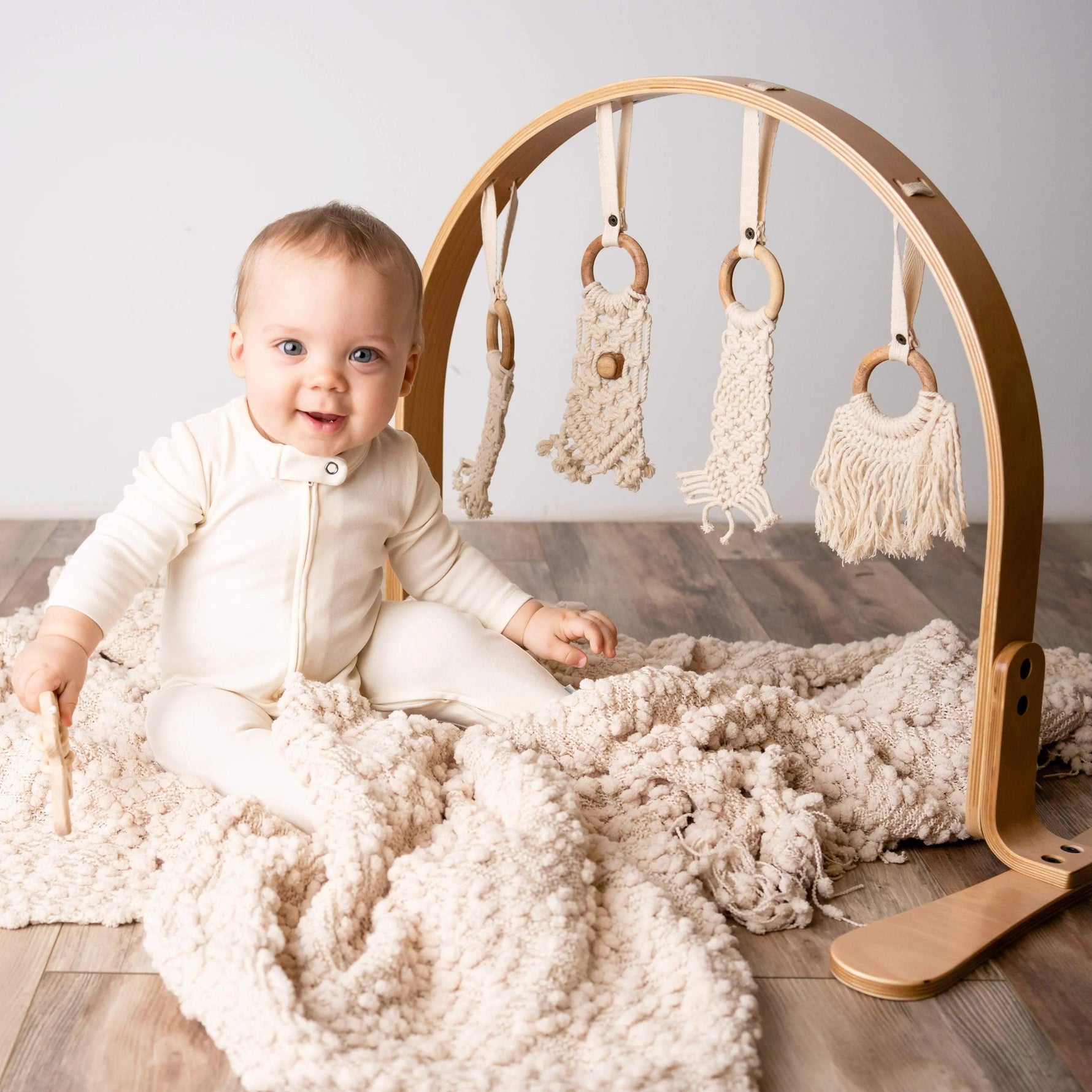 Finn + Emma footie | ivory - 