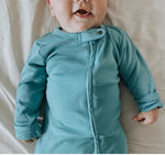Finn + Emma footie | vintage aqua - 