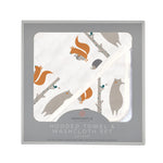 Newcastle Classics Forest Friends Baby Cotton Hooded Towel And Washcloth SetEveretts Place