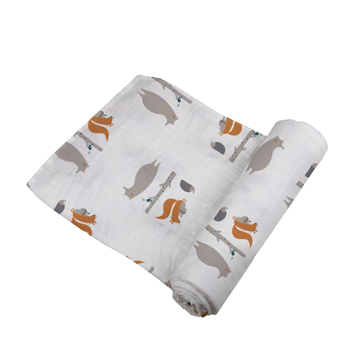 Newcastle Classics Forest Friends Cotton Muslin Baby Swaddle Blanket Soft Breathable PrewashedEveretts Place