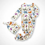 Kolorful Forest Friends Newborn Bamboo Gown Soft Comfortable Gift Set - Everetts Place Boutique - 