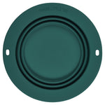 Three Little Tots Forest Green Collapsible Bowl for Travel or Home - 