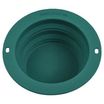 Three Little Tots Forest Green Collapsible Bowl for Travel or Home - 